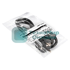 Кабель питания ExeGate Power PC-1P (Евровилка Schuko->C13, VDE-250V-3*1.0мм2, медь, черный, 16A, 1м)