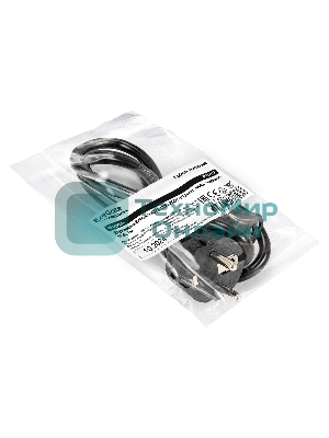 Кабель питания ExeGate Power PC-1P (Евровилка Schuko->C13, VDE-250V-3*1.0мм2, медь, черный, 16A, 1м)