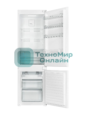 Встраиваемый холодильник Kuppersberg RBN 1763, полезный объем 233 л, сенсорное управление, полезный объем морозильной камеры 63 л, No Frost, LED подсветка, перенавешиваемые двери, суперзаморозка, отсек для овощей, белый