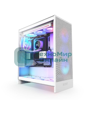 Система жидкостного охлаждения для ПК Water Cooling System NZXT Kraken Elite 360 RGB (270W, 360мм, LED temp., White, RGB/ Fans: 1xF360 RGB Core Fan, 75.12CFM, 30dBA, 2400RPM/ Pump height 65mm, 2800RPM, Rad thickness 27mm/ S: 1851, 1700, 1200, 115X, AM5, AM4)