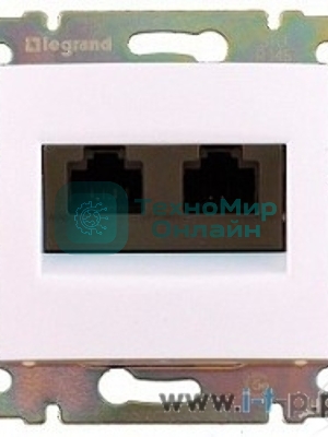 Компьютерная двойная розетка Legrand Valena 774231, белая RJ45 5 кат UTP