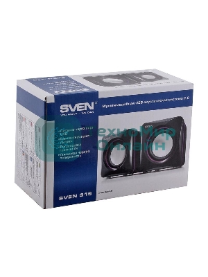 Акустическая система SVEN 315 2.0 черный 5Вт