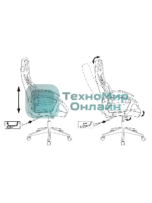 Кресло игровое Zombie DRIVER черный/белый, искусственная кожа, с подголов. крестовина пластик