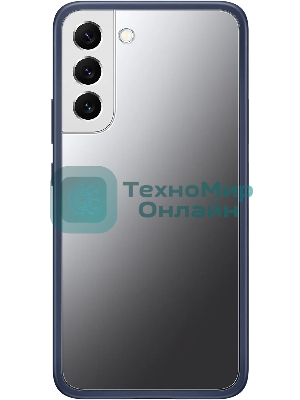 Чехол (клип-кейс) Samsung для Samsung Galaxy S22+ Frame Cover прозрачный/темно-синий (EF-MS906CNEGRU)