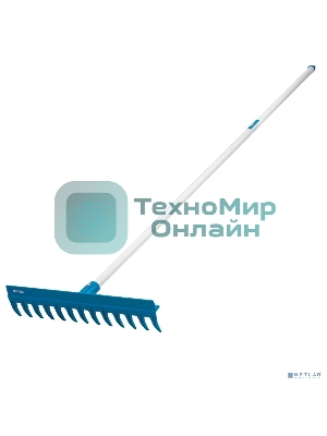 Грабли пластиковые Palisad LUXE 430 мм, 13 прямых зубьев, усиленные, металлический черенок