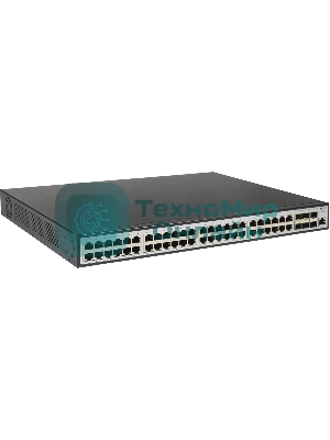 Коммутатор ORIGO Managed L3 Switch 48x1000Base-T PoE, 6x10Gbase-X SFP+, PoE Budget 370W, RJ45 Console, 19