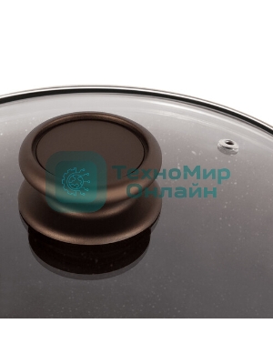 Кастрюля Maunfeld CARMEL MF22CRM01CR, 22 см, 3 л из литого алюминия со стеклянной крышкой