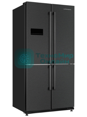 Холодильник Kuppersberg NMFV 18591 DX темный металл трехкамерный 390/170л морозилка снизу, No Frost, Side by Side