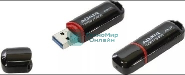 Флешка USB ADATA UV150 (AUV150-64G-RBK), 64Gb, USB 3.0, R/W 100/40, черный