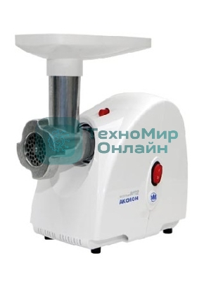 Мясорубка электрическая Аксион М32.01 белый, 1500 Вт, 1.7 кг/мин, защита от перегрузки, насадки - 4