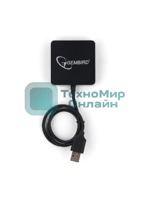 Концентратор USB 2.0 Gembird UHB-242, 4 порта, блистер, черный