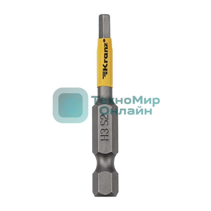 Бита шестигранная для шуруповерта Kranz HEX3х50 мм (2 шт./уп.)