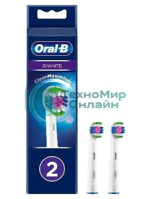 Насадка для зубных щеток Oral-B 3D белый EB18pRB (упак.:2шт)