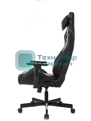 Кресло Knight Gladiator черный, экокожа, 120 кг, механизм качания