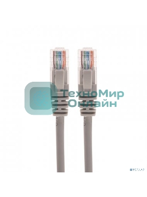Патч-корд U/UTP Rexant cat.6, RJ45-RJ45, неэкранированный, 26AWG, LSZH, серый, 5 м