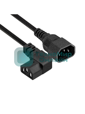 Кабель питания ExeGate Special EC-0,5S (C13 угловой->C14, 3*0.5мм2, CCA, черный, 0.5м)