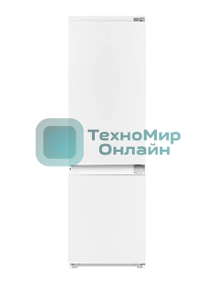 Встраиваемый холодильник Kuppersberg RBN 1763, полезный объем 233 л, сенсорное управление, полезный объем морозильной камеры 63 л, No Frost, LED подсветка, перенавешиваемые двери, суперзаморозка, отсек для овощей, белый