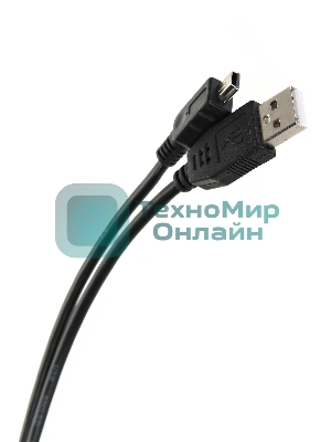 Кабель USB 2.0 A-->mini-B 5P (1м) черный TELECOM/VCOM TC6911BK-1.0M