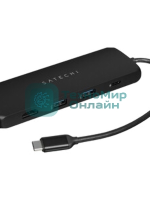USB-концентратор Satechi ST-UCMPAM, USB Type-C, USB 3.0/USB Type-C/HDMI/SD/micro-SD, USB Type-C