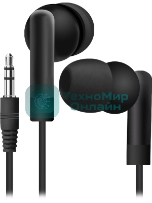 Наушники проводные Defender Basic 210 черный, внутриканальные, Jack 3.5 мм