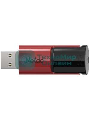 Флешка USB Netac U182 (NT03U182N-032G-30RE), 32Gb, USB 3.0, R/W 70/30, черный/красный