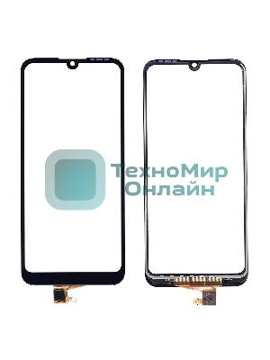 Сенсорное стекло (тачскрин) для Huawei Y6 2019, черное