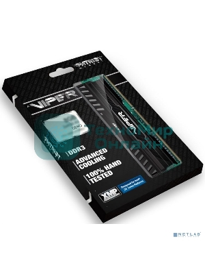 Оперативная память Patriot Viper 3, DDR3, 16GB (2x8 GB), 1600 MHz, CL9, DIMM, радиатор, черный
