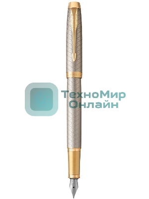 Ручка перьевая Parker IM Premium F323 (CW1931684) Grey GT, F, сталь нержавеющая, подарочная коробка