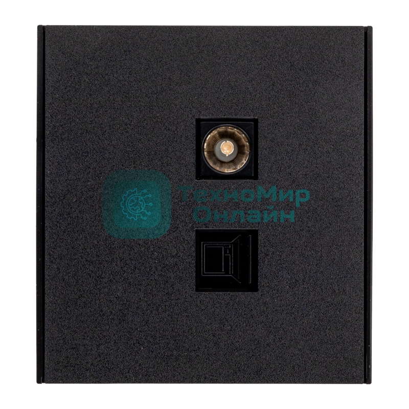 Розетка телевизионная Kranz STRONG компьютерная RJ45 кат6 + TV с/у антрацит