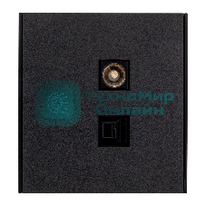 Розетка телевизионная Kranz STRONG компьютерная RJ45 кат6 + TV с/у антрацит