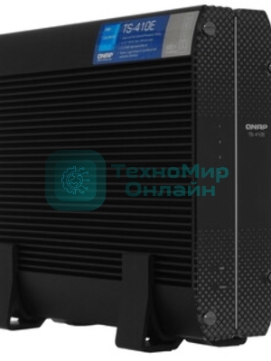 Сетевое хранилище SMB QNAP TS-410E-8G NAS fanless 4 2.5 SSD trays. Intel Celeron J6412 4-core 2.0-2.6 GHz, 8 Gb RAM (max), 2x2.5 GbE, 4xUSB 3.2 Gen 2 (10Gbps),1xHDMI