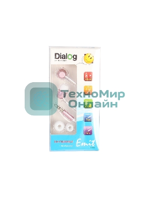 Наушники проводные Dialog EP-F57 розовый, внутриканальные, Jack 3.5 мм