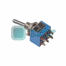 Тумблер Rexant 250V 3А (6c) ON-OFF-ON двухполюсный Micro