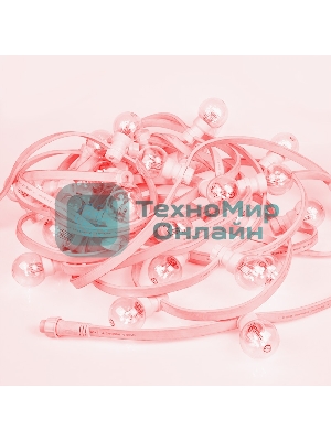 Гирлянда Neon-night LED Galaxy Bulb String 10м, белый каучук, 25 лампx6 LED красный, влагостойкая IP65