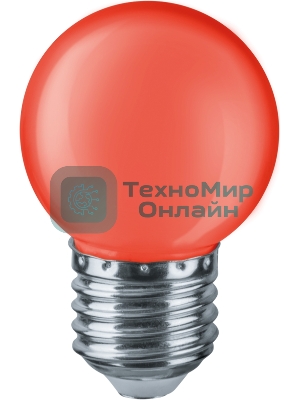 Лампа светодиодная Navigator 71 827 NLL-G45-1-230-R-E27 1В т шар E27 220-240В красн.