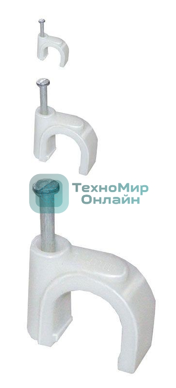 Скоба креп. прям. 6 мм с гвозд. (уп. 100 шт) IEK USK21-06-100