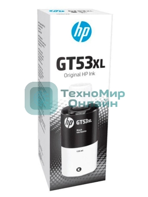 Емкость с чернилами HP GT53XL для GT 5810/5820/Ink Tank 115/315/319/419/415/Smart Tank 515/615, черный (135 ml), 6000 стр.