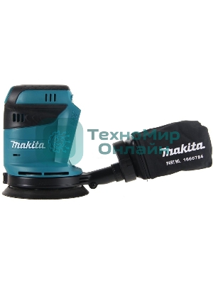 Эксцентриковая шлифовальная машина Makita DBO180Z 18В LiIon ф125мм 7000/9500/11000об/мин ампл.2.8мм 1.7кг