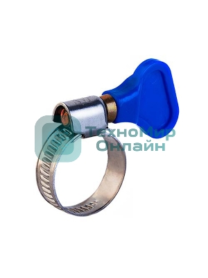 Хомут червячный Rexant 12-20/9-0,7 мм, с ключом, нержавеющая сталь W2, (50 шт/уп)