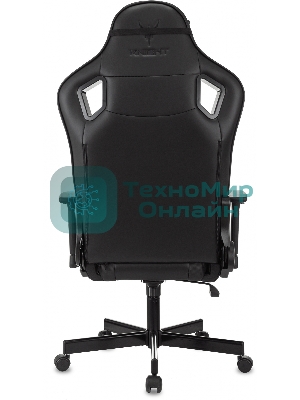 Кресло Knight Gladiator черный, экокожа, 120 кг, механизм качания