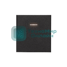 Выключатель Kranz STRONG 1 кл перекрестный (переключатель) с подсветкой 10А с/у антрацит