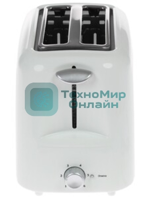 Тостер Maxwell MW-1504 W белый, 750 Вт, 2 слота