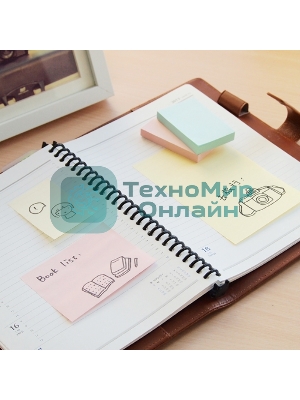 Блок самоклеящийся бумажный Stick`n 21404 76x101 мм, 100 листов, 70 г/м2, пастель, сиреневый