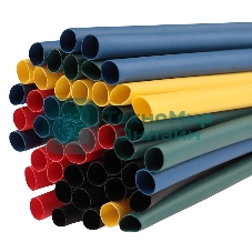 Термоусаживаемые трубки Rexant 6,0/3,0 мм, набор пять цветов, упаковка 50 шт. по 1 м