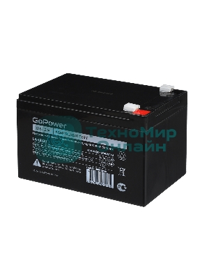 Аккумулятор свинцово-кислотный GoPower LA-12120 12V 12Ah (1/4)