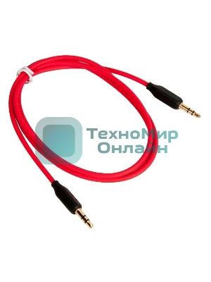 Аудио кабель/3.5 мм jack - 3.5 мм jack/HOCO HC-79309 UPA11/1m/позолоченные контакты/Red AUX