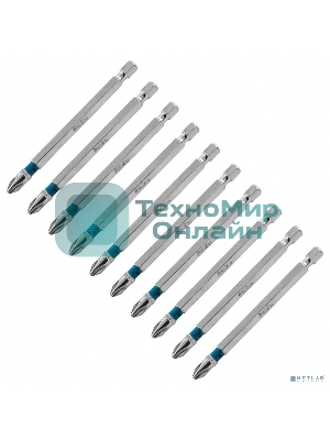 Набор бит Gross 11379 PH2х90, сталь S2, 10 шт.