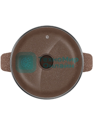 Кастрюля Maunfeld CARMEL MF22CRM01CR, 22 см, 3 л из литого алюминия со стеклянной крышкой