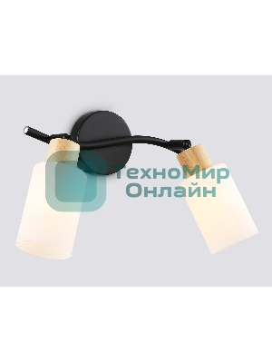 Светильник Ambrella light TR8721/2 BK/WD черный/дерево E14/2 max 60W 380*100*210