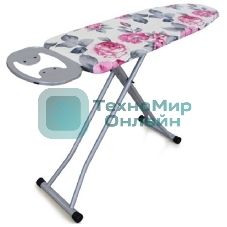 Доска гладильная DOGRULAR элона серый (Рабочая поверхность 120х38 см. Регулировка высоты 70-90 см. Моноблочная стальная столешница. Электростатич. порошковая покраска. Подставка под утюг с антипригарными силикон. вставками. Усиленная конструкция ног. Вес 6,43 кг.)